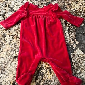 Ralph Lauren 3 month red velvet onesie